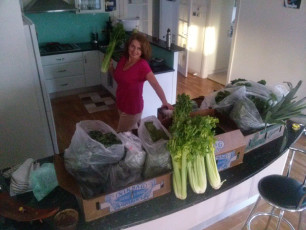 Green shopping. My kids could not believe how much green veggies I bought. -Rose