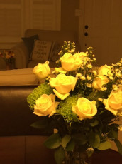 I treated myself to some nice flowers for my house - mostly white, for the cleanse. -Kim