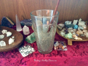 Chia seeds in a glass of water with a bit of sauerkraut juice added in - YUM!!!! - Coach Nadia