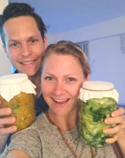 Prep day Sunday! While the broth has been boiling away in the kitchen, we have been busy in our "Fermenting Lab" making 2 big jars of saurkraut today.- Celeste